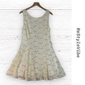 B DARLIN Women’s Size 13/14 Dress Mini Lace Bling Lined NEW Stretch Formal Fancy